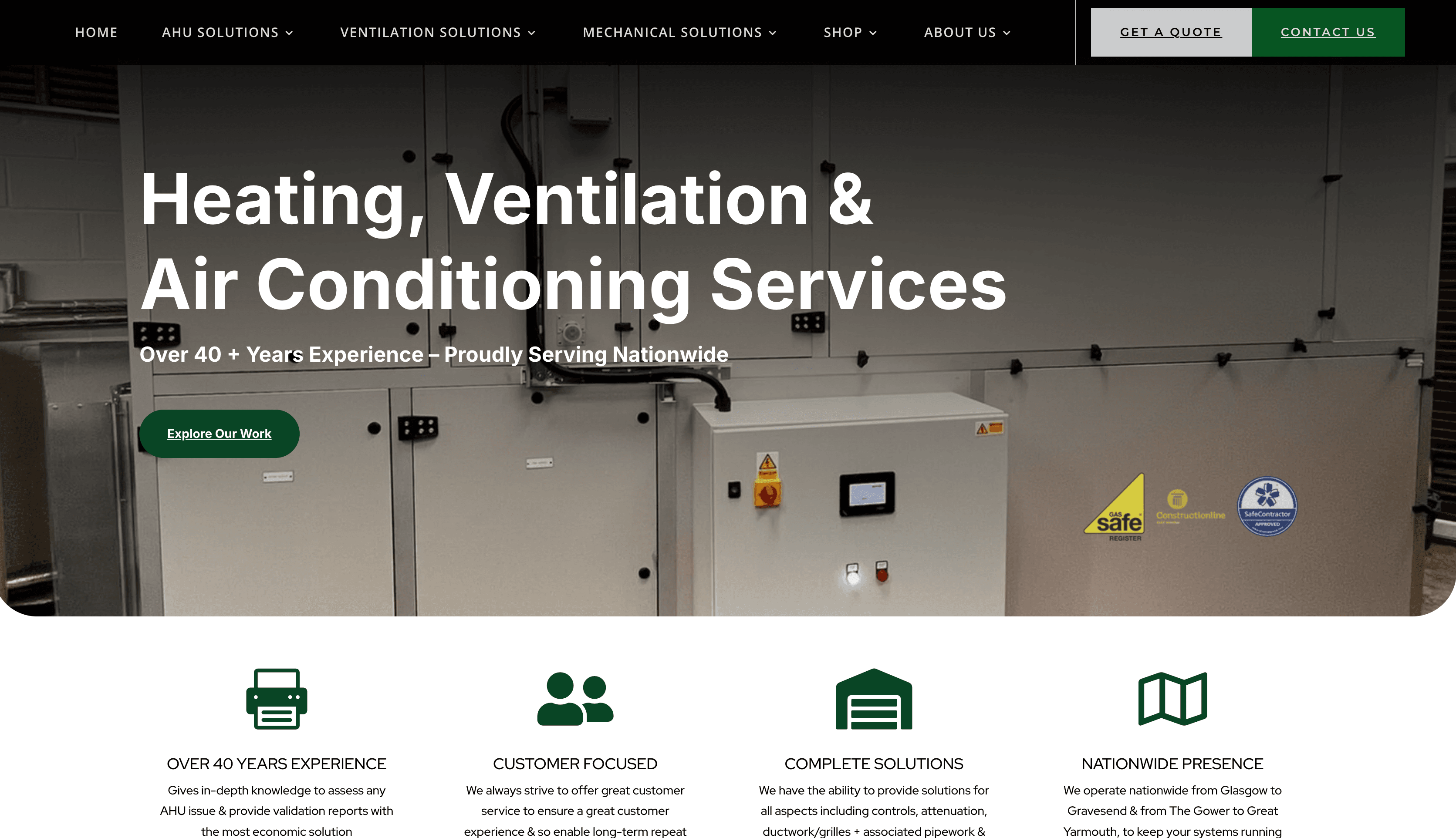 BVS website before redesign